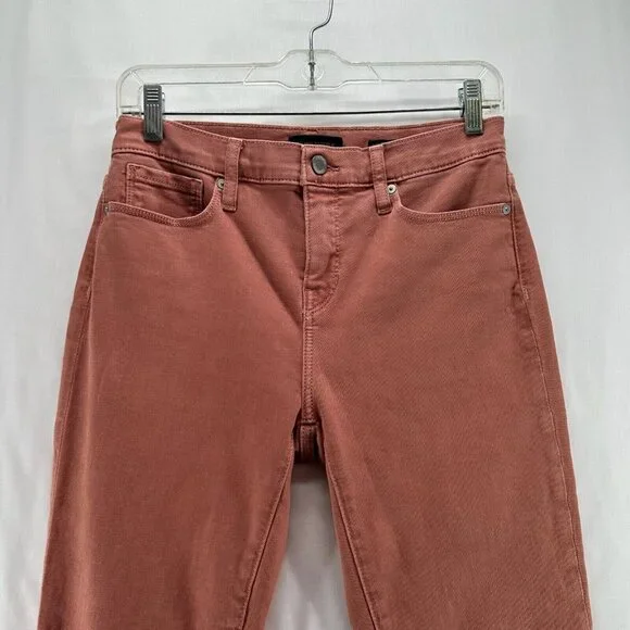 Banana Republic Jeans Womens 27 Premium Denim Mid Rise Skinny Stretch Rust Red - Picture 3 of 10